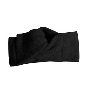 Bandeau lisse laine et cachemire - Noir Intense