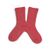 Chaussettes Victoire brillantes à côtes Corail de mediterranée