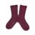 Chaussettes Victoire brillantes à côtes Marsala