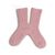 Chaussettes Victoire brillantes à côtes Rose Quartz