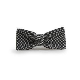 Noeud Papillon Grain de Caviar - Noir/Blanc
