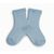 Chaussettes Victoire brillantes à côtes zinc